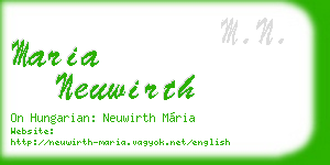 maria neuwirth business card